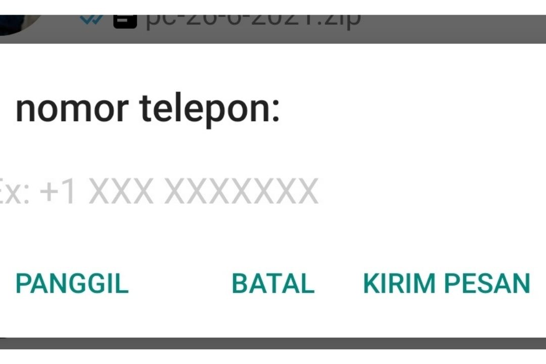 Cara Mengirim Whatsapp Tanpa Simpan Nomor